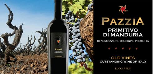 rượu vang Pazzia Primitivo 15%