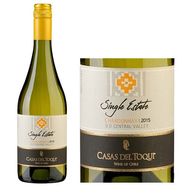 Rượu vang trắng Casas Del Toqui Single Estate Chardonnay có hương vị vô cùng phong phú 