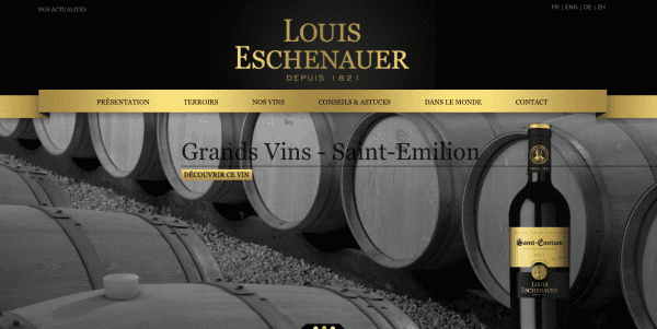 Rượu Vang Bordeaux Louis Eschenauer Eleve Fut de Chene 13% được làm ra bởi nhà sản xuất rượu vang Louis Eschenauer danh tiếng ở vùng Bordeaux .