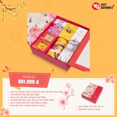 HỘP QUÀ TẾT BÌNH AN hộp quà tết bình an đỏ