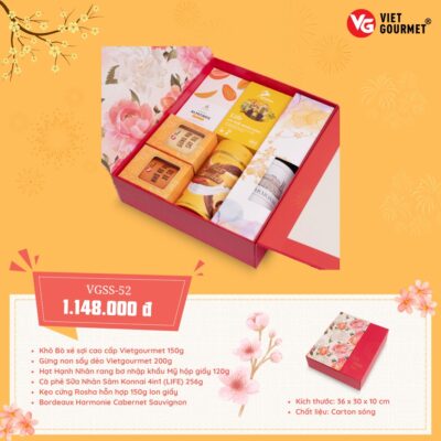 HỘP QUÀ TẾT BÌNH AN hộp quà tết bình an đỏ