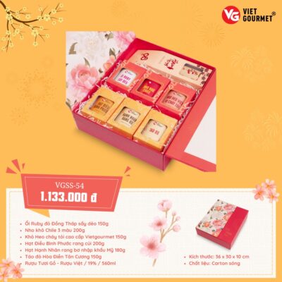 HỘP QUÀ TẾT BÌNH AN hộp quà tết bình an đỏ