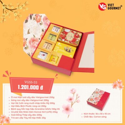 HỘP QUÀ TẾT BÌNH AN hộp quà tết bình an đỏ